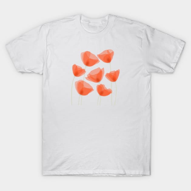 red poppies T-Shirt by JohannaK